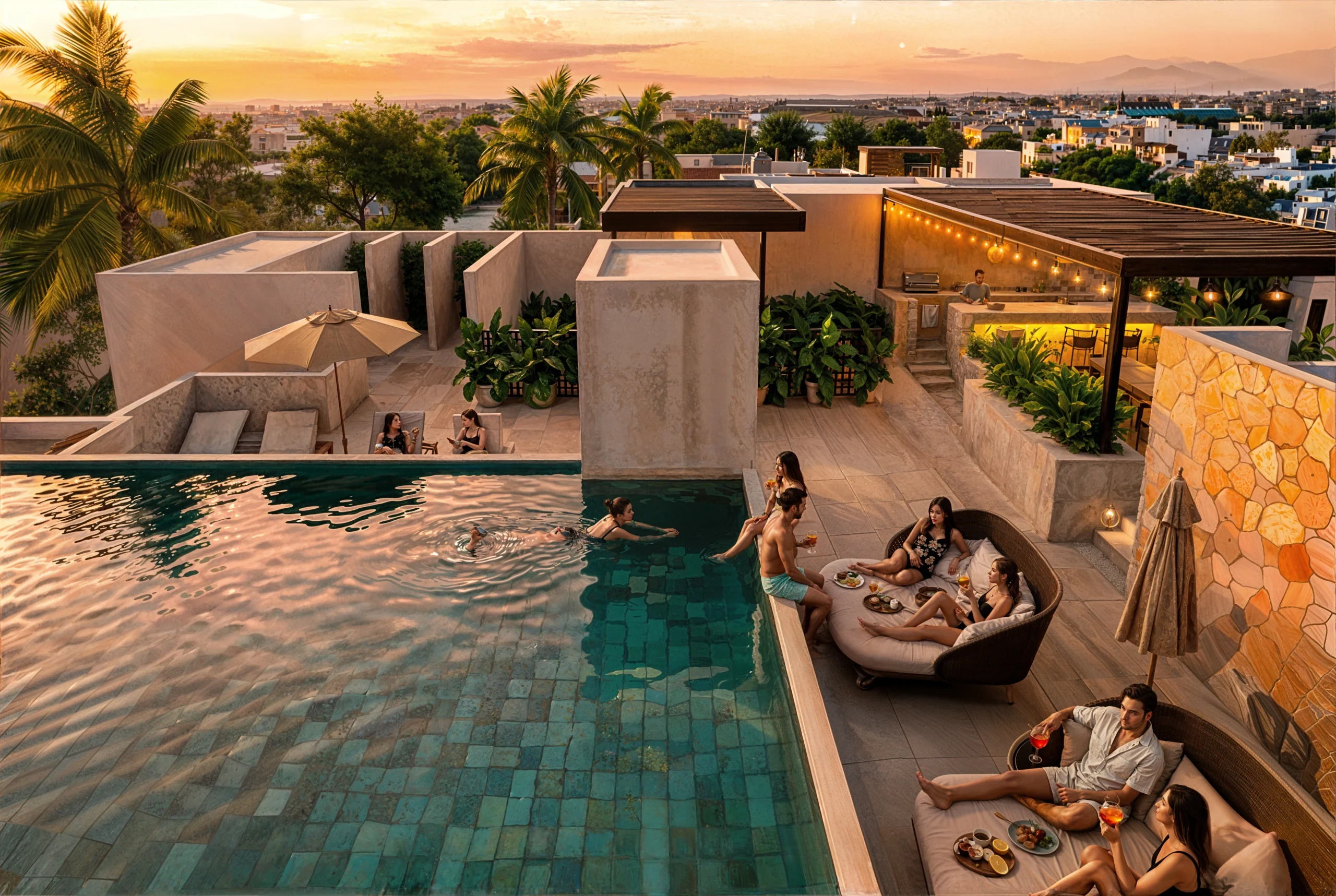 Piscina exterior en rooftop
