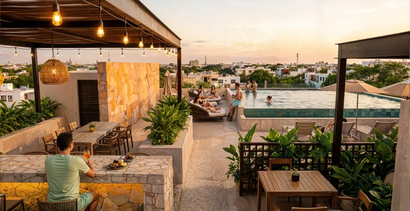 Rooftop slide